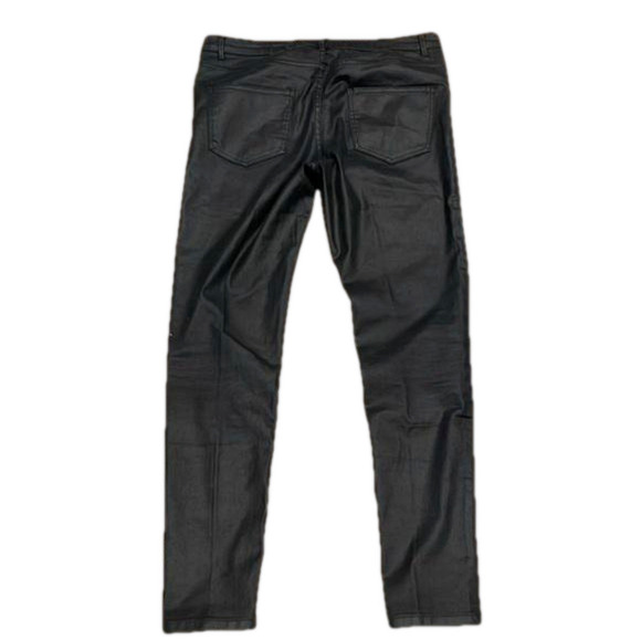 Esmara black super skinny black stretch zippered jeans with sheen - Picture 2 of 11